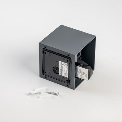 BRILAGI - Zewnętrzna oprawa ścienna LED z czujnikiem CUBE LED/6W/230V antracyt IP65
