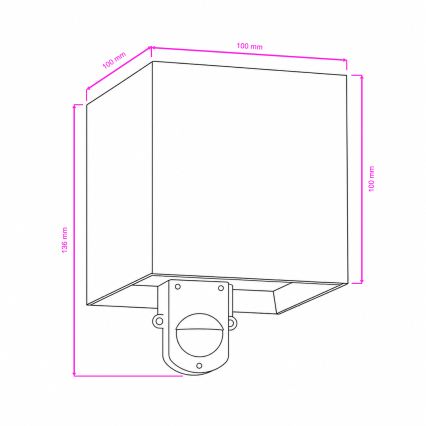 BRILAGI - Zewnętrzna oprawa ścienna LED z czujnikiem CUBE LED/6W/230V antracyt IP65