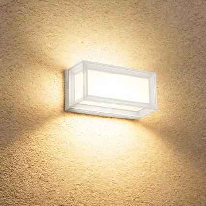 Brilagi - LED zewnętrzna oprawa ścienna z czujnikiem PARKER LED/12W/230V biała IP44