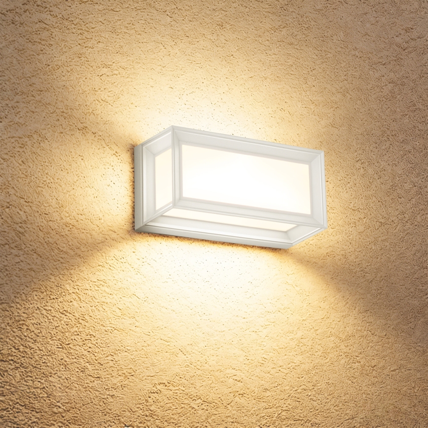 Brilagi - LED zewnętrzna oprawa ścienna z czujnikiem PARKER LED/12W/230V biała IP44