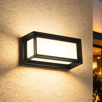 Brilagi - Zewnętrzny kinkiet LED z czujnikiem PARKER LED/12W/230V czarny IP44