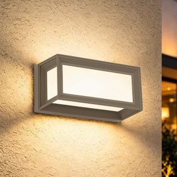 Brilagi - Zewnętrzny kinkiet LED z czujnikiem PARKER LED/12W/230V, szary, IP44