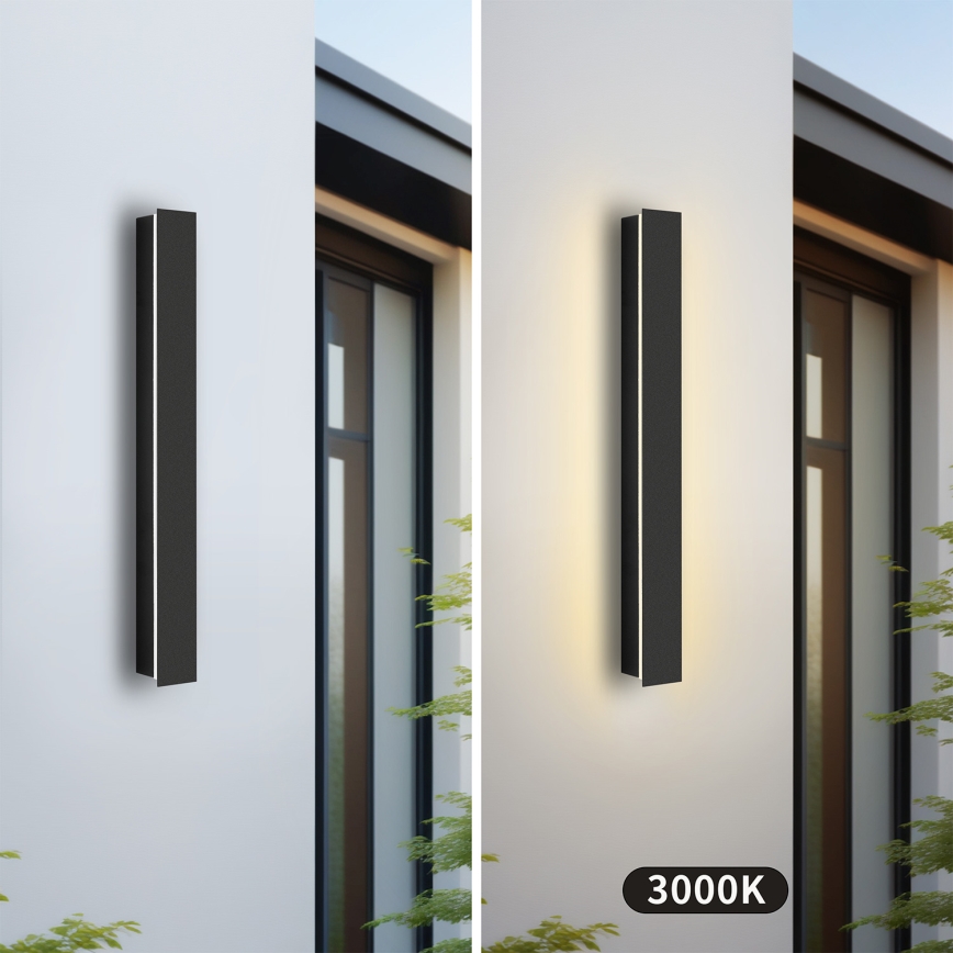 Brilagi - Zewnętrzny kinkiet LED LINEAR LED/12W/230V 3000K IP65 50 cm czarny