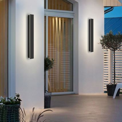 Brilagi - Zewnętrzny kinkiet LED LINEAR LED/12W/230V 3000K IP65 50 cm czarny