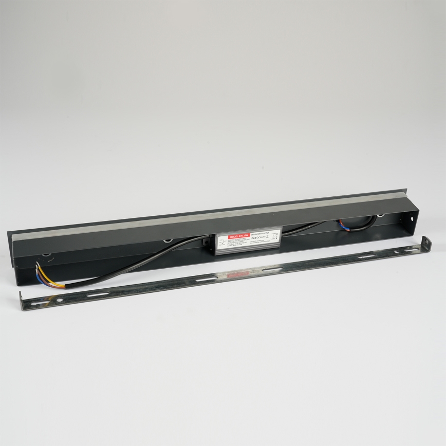 Brilagi - Zewnętrzny kinkiet LED LINEAR LED/12W/230V 3000K IP65 50 cm czarny