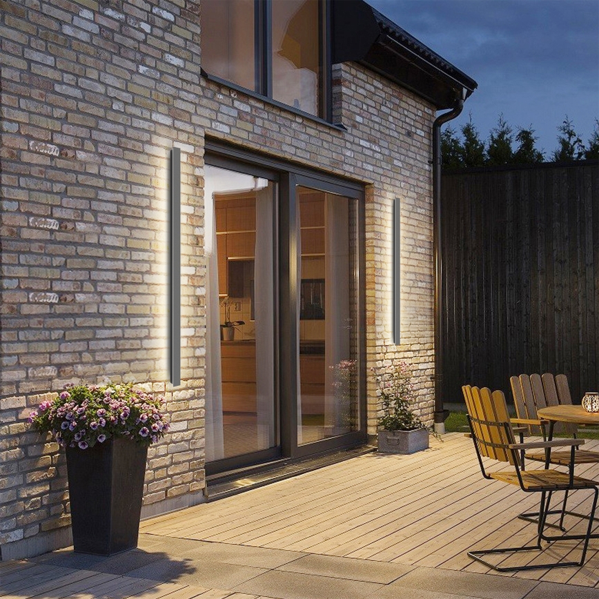 Brilagi - Oprawa ścienna zewnętrzna LED LINEAR 32W/230V 3000K IP65 140 cm antracyt CRI 90