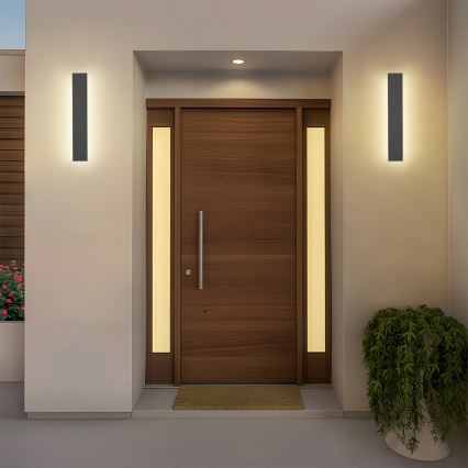 Brilagi - Zewnętrzna oprawa ścienna LED LINEAR 8W/230V 3000K IP65 30 cm antracyt CRI 90