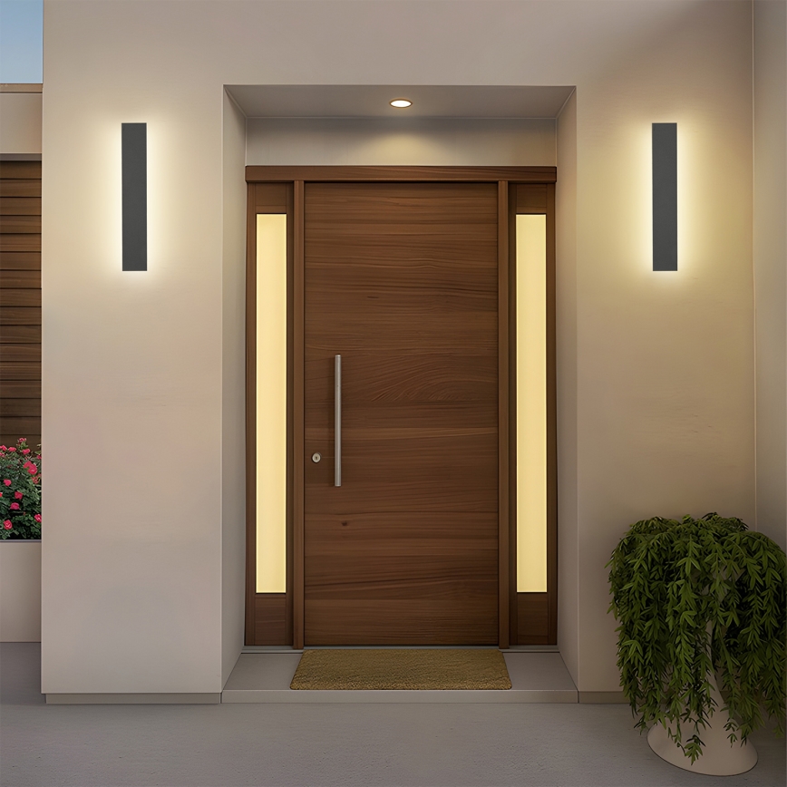 Brilagi - Zewnętrzna oprawa ścienna LED LINEAR 8W/230V 3000K IP65 30 cm antracyt CRI 90
