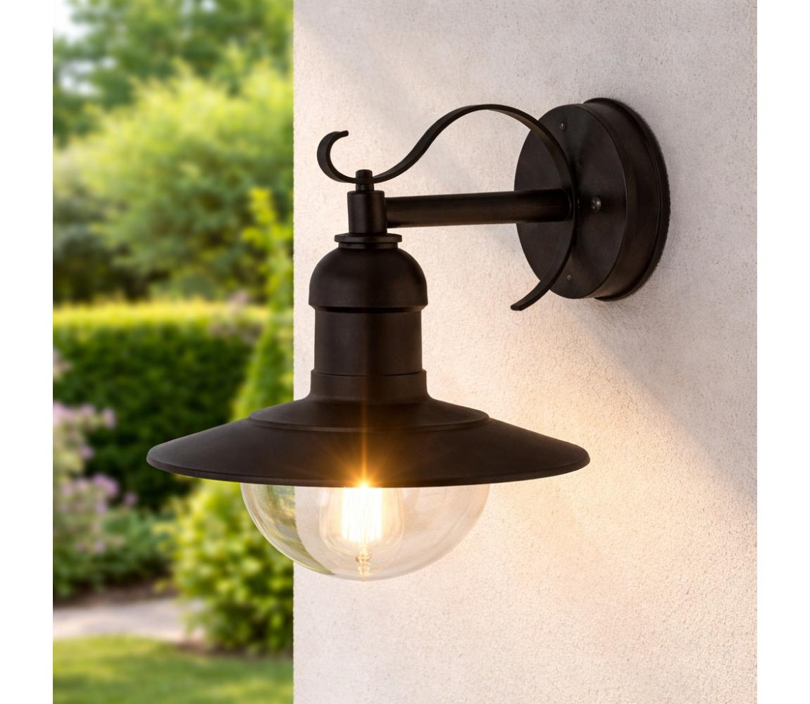 Brilagi - Zewnętrzny kinkiet MOLDE 1xE27/60W/230V IP44 czarny