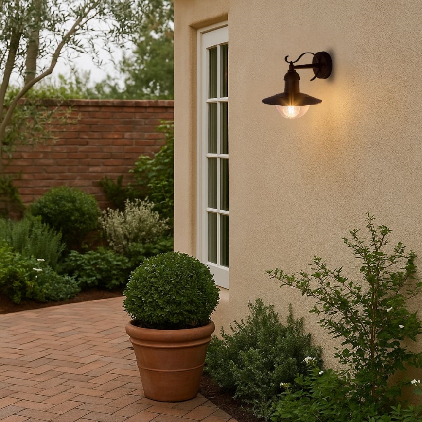 Brilagi - Zewnętrzny kinkiet MOLDE 1xE27/60W/230V IP44 czarny