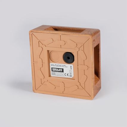 Brilagi - Zewnętrzny kinkiet QUADRAY LED/6W/230V, dekor drewna IP54