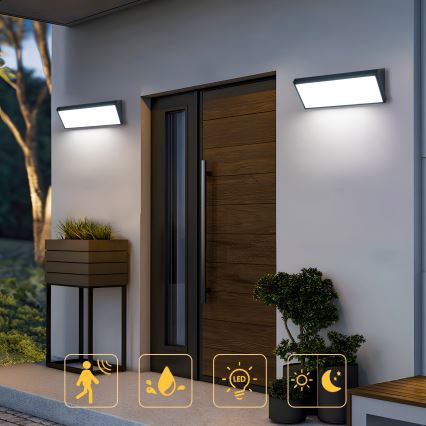 Brilagi - kinkiet zewnętrzny LED TRIANGLE, 42 W, 230 V, 3000/4000/6500 K, 45 cm, czarny, IP65