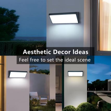 Brilagi - Zewnętrzny kinkiet TRIANGLE LED/42W/230V czarny IP65