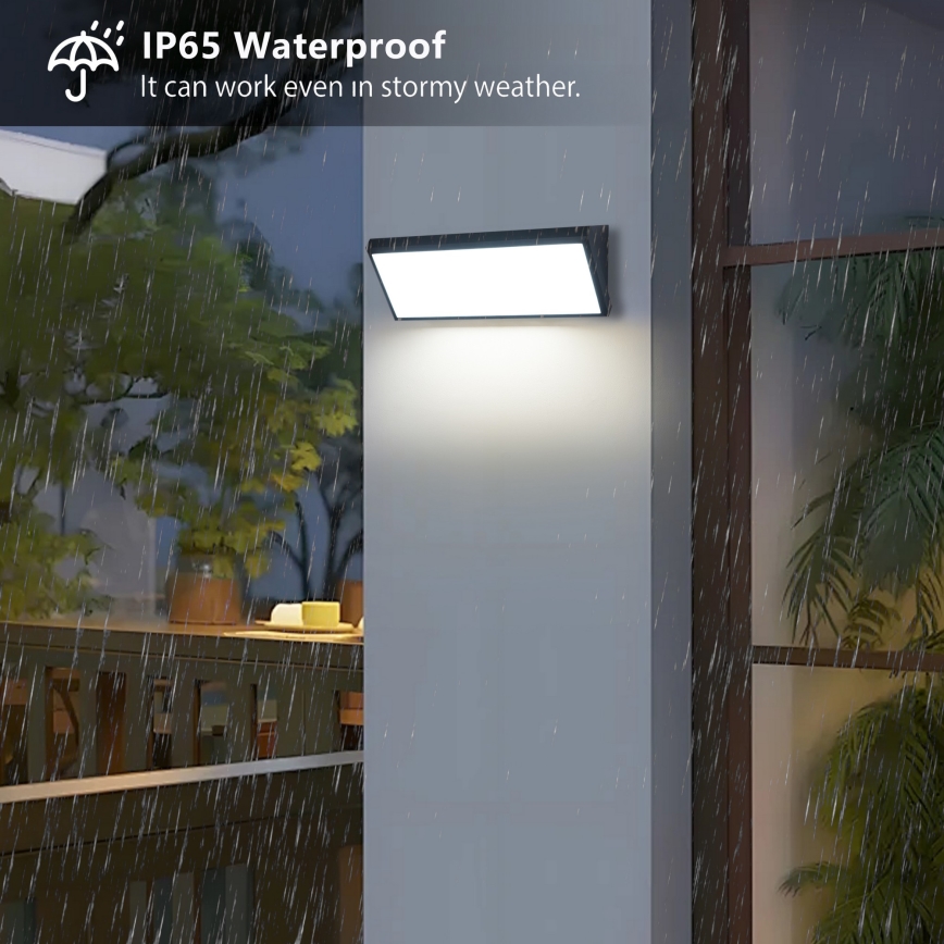 Brilagi - Zewnętrzny kinkiet TRIANGLE LED/42W/230V czarny IP65