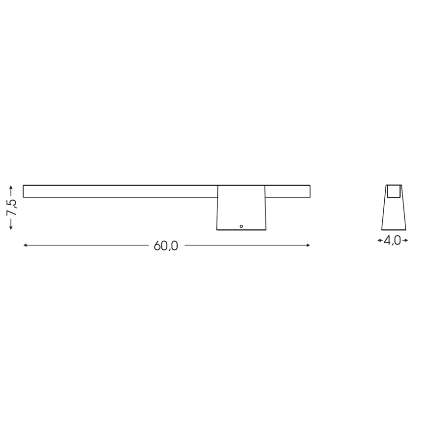 BRILAGI - Zewnętrzny kinkiet VELORA LED/9W/230V 60 cm IP44 antracyt