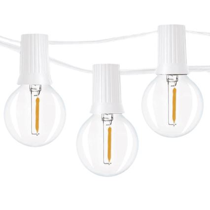 Brilagi - Zewnętrzny łańcuch dekoracyjny LED GIRLANDA 25xE12 20m białe IP44 ciepła biel