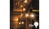 Brilagi - Zewnętrzny łańcuch dekoracyjny LED GIRLANDA 25xE12 20m IP44 ciepła biel