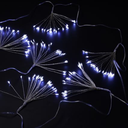 Brilagi - Zewnętrzny łańcuch świąteczny LED, 150 diod LED, 5 m, IP44, zimnobiały, efekt fajerwerków