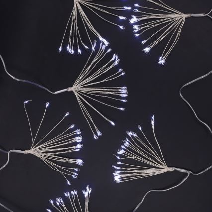 Brilagi - Zewnętrzny łańcuch świąteczny LED, 150 diod LED, 5 m, IP44, zimnobiały, efekt fajerwerków
