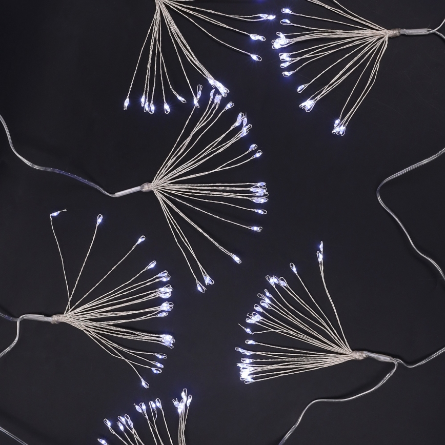 Brilagi - Zewnętrzny łańcuch świąteczny LED, 150 diod LED, 5 m, IP44, zimnobiały, efekt fajerwerków