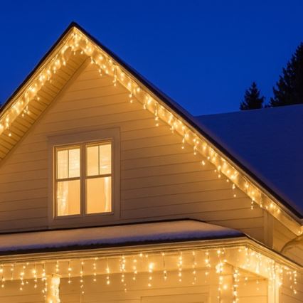 Brilagi - Zewnętrzny łańcuch świąteczny LED 360xLED/8 funkcji, 14 m, IP44, ciepła biała, sople