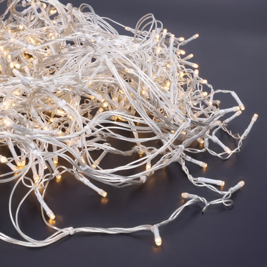 Brilagi - Zewnętrzne lampki świąteczne LED 360 LED / 8 trybów, 14 m, IP44, ciepła biel, efekt sopli