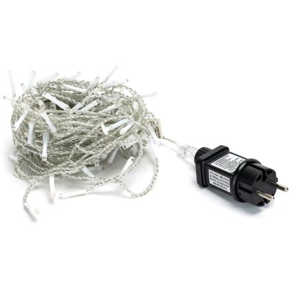 Brilagi - Zewnętrzny łańcuch świetlny 200 diod LED/8 funkcji 13x0,6m IP44 zimna biel