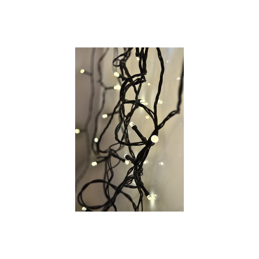 Brilagi - Zewnętrzny łańcuch świetlny LED 100 diod / 8 funkcji, 13 m, IP44, ciepła biel