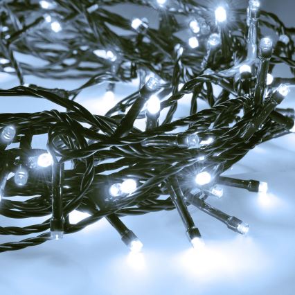 Brilagi - zewnętrzny łańcuch świetlny LED 300 diod/8 trybów 35 m IP44 zimna biel