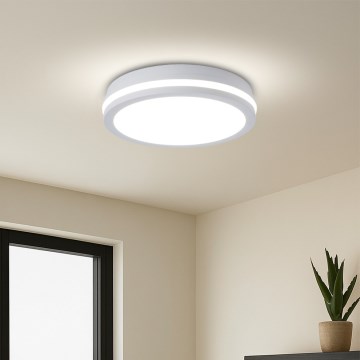 Brilagi - Zewnętrzny plafon LED z czujnikiem BENE LED/24W/230V śr. 26 cm biały IP54