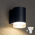 Brilagi - Zewnętrzny ściemnialny kinkiet LED RGBW MATERA 1xGU10/4,8W/230V 3000K IP54 antracyt + pilot zdalnego sterowania