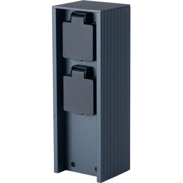 Brilagi - Zewnętrzny słupek z gniazdami PILLAR 2Z SCHUKO 230V IP44 antracyt