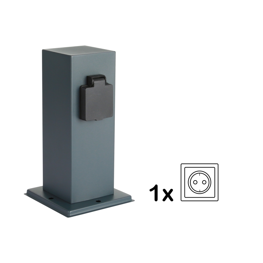 Brilagi - Zewnętrzny słupek zasilający PILLAR 1Z SCHUKO 230V IP44 antracyt