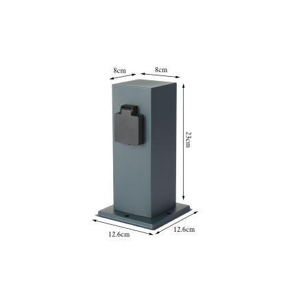 Brilagi - Zewnętrzny słupek zasilający PILLAR 1Z SCHUKO 230V IP44 antracyt