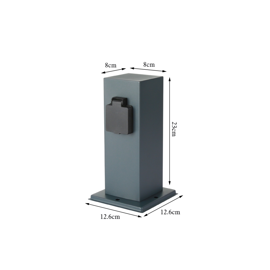 Brilagi - Zewnętrzny słupek zasilający PILLAR 1Z SCHUKO 230V IP44 antracyt