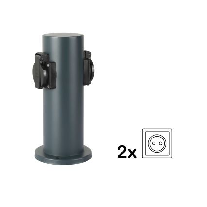 Brilagi - Zewnętrzny słupek zasilający PILLAR 2Z SCHUKO 230V IP44 antracyt