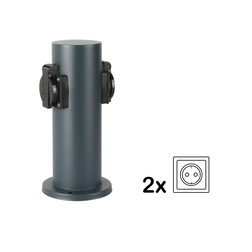 Brilagi - Zewnętrzny słupek zasilający PILLAR 2Z SCHUKO 230V IP44 antracyt