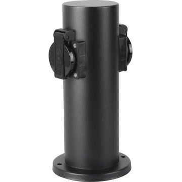 Brilagi - Zewnętrzny słupek zasilający PILLAR 2Z SCHUKO 230V IP44 czarny