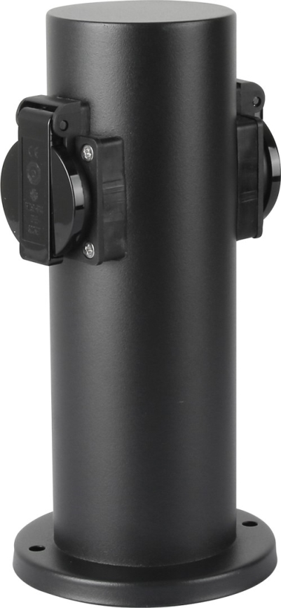 Brilagi - Zewnętrzny słupek zasilający PILLAR 2Z SCHUKO 230V IP44 czarny