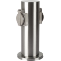 Brilagi - Zewnętrzny słupek zasilający PILLAR 2Z SCHUKO 230V IP44 matowy chrom
