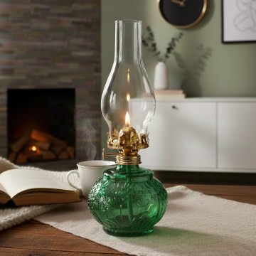 Brilagi - zielona lampa naftowa MERLIN