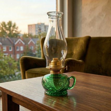 BRILAGI - Zielona lampa naftowa MERLIN
