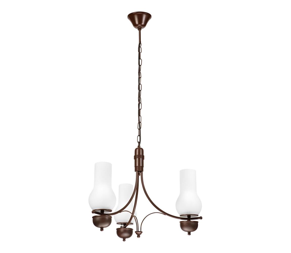 Brilagi - Żyrandol LED na łańcuchu COTTAGE 3xE14/40W/230V buk/brązowy/biały