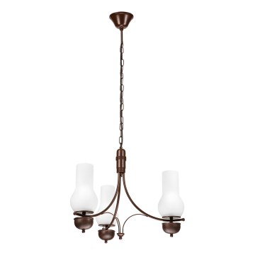Brilagi - Żyrandol LED na łańcuchu COTTAGE 3xE14/40W/230V buk/brązowy/biały