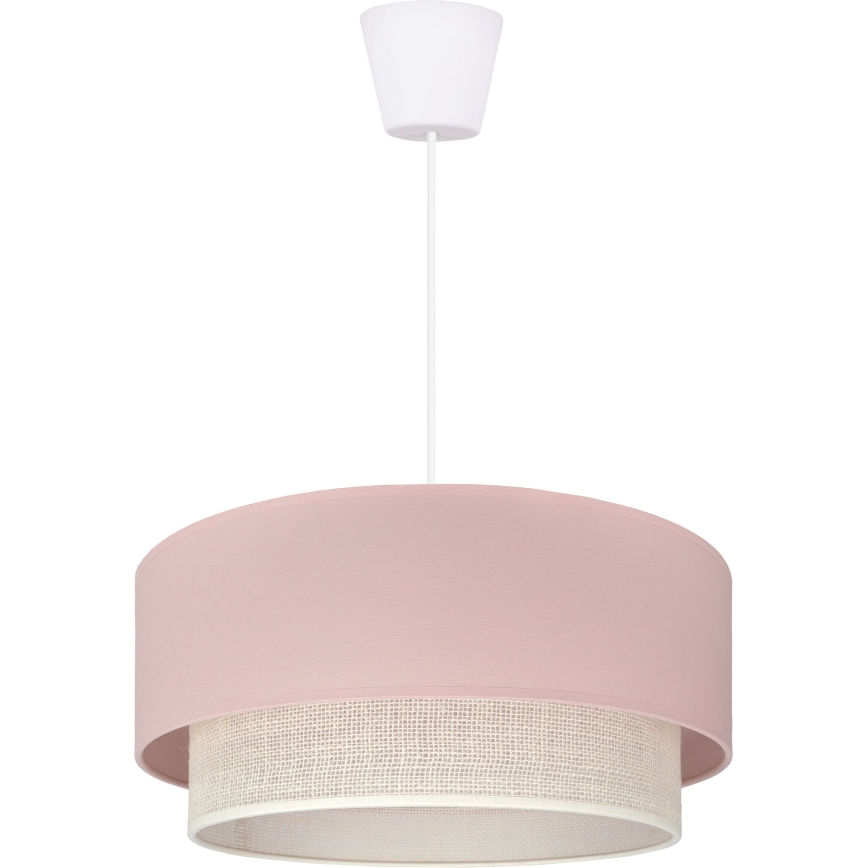 Brilagi - Żyrandol LED na lince BOHO BOBO 1xE27/60W/230V śr. 40 cm różowy/kremowy