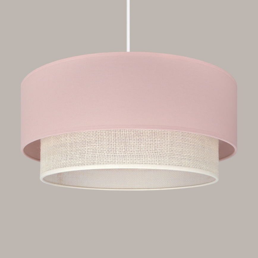 Brilagi - Żyrandol LED na lince BOHO BOBO 1xE27/60W/230V śr. 40 cm różowy/kremowy