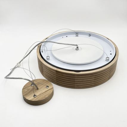 Brilagi - Żyrandol LED na lince CARVALHO MODERN 2xE27/60W/230V dąb śr. 37,5 cm