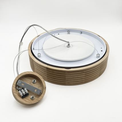 Brilagi - Żyrandol LED na lince CARVALHO MODERN 2xE27/60W/230V dąb śr. 37,5 cm