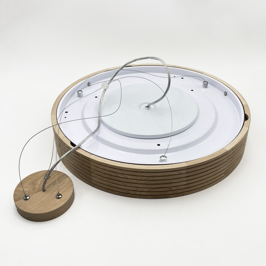 Brilagi - Żyrandol LED na lince CARVALHO MODERN 3xE27/60W/230V dąb śr. 47,5 cm