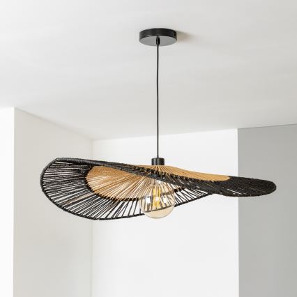 Brilagi - Żyrandol LED na lince CERIA BOHO 1xE27/40W/230V śr. 50 cm czarny/brązowy